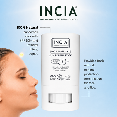 INCIA Sunscreen Stick SPF 50+ With Mineral Filters
