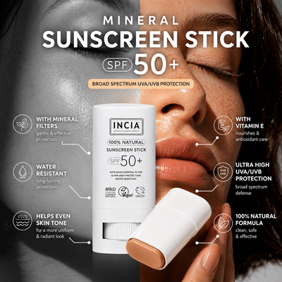INCIA Sunscreen Stick SPF 50+ With Mineral Filters