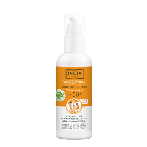 INCIA Natural Sunscreen Lotion for All Family