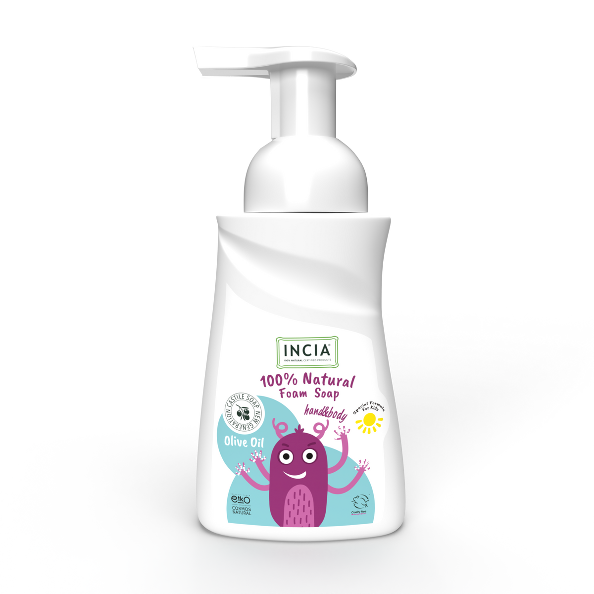 INCIA Natural Foaming Hand Soap for Kids
