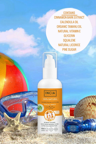 INCIA Natural Sunscreen Lotion for All Family