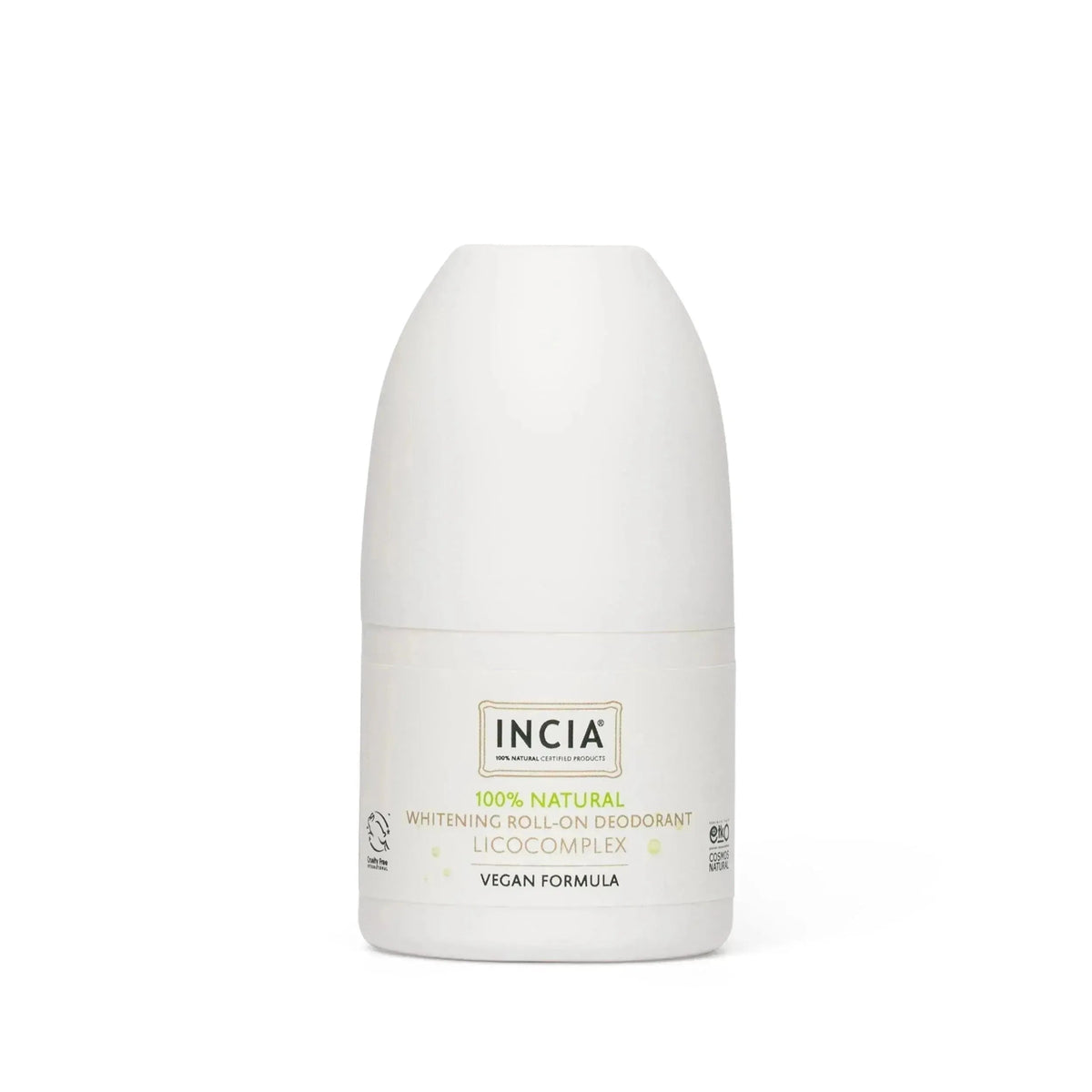 INCIA Natural Whitening Roll On Deodorant for Dark Armpits